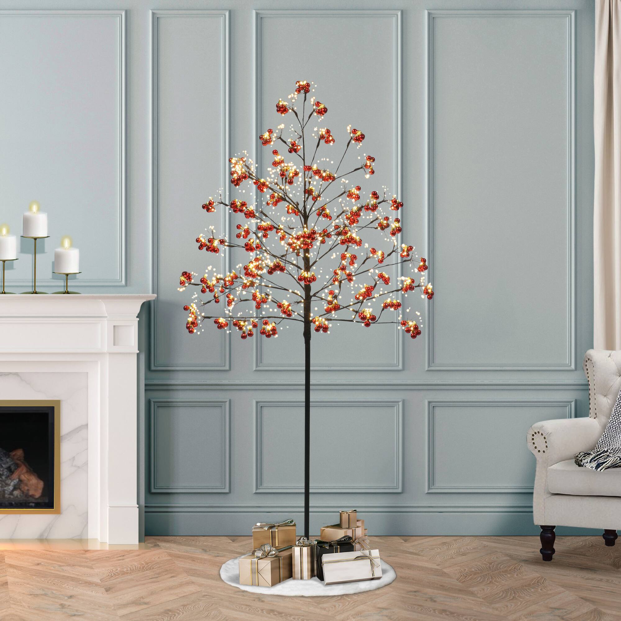 6ft. Pre-Lit Twig Artificial Christmas Tree